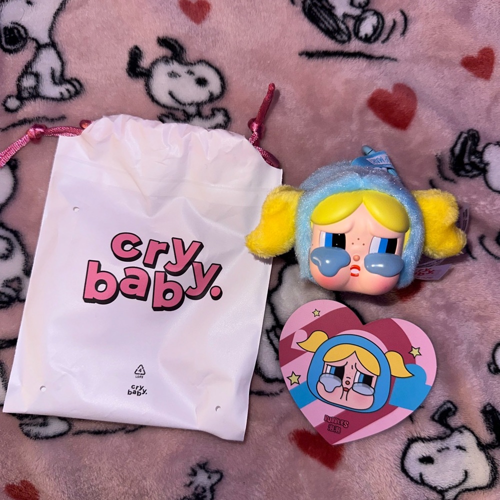 Crybaby x The Powerpuff Girls Bunny Bubbles Plush Keychain